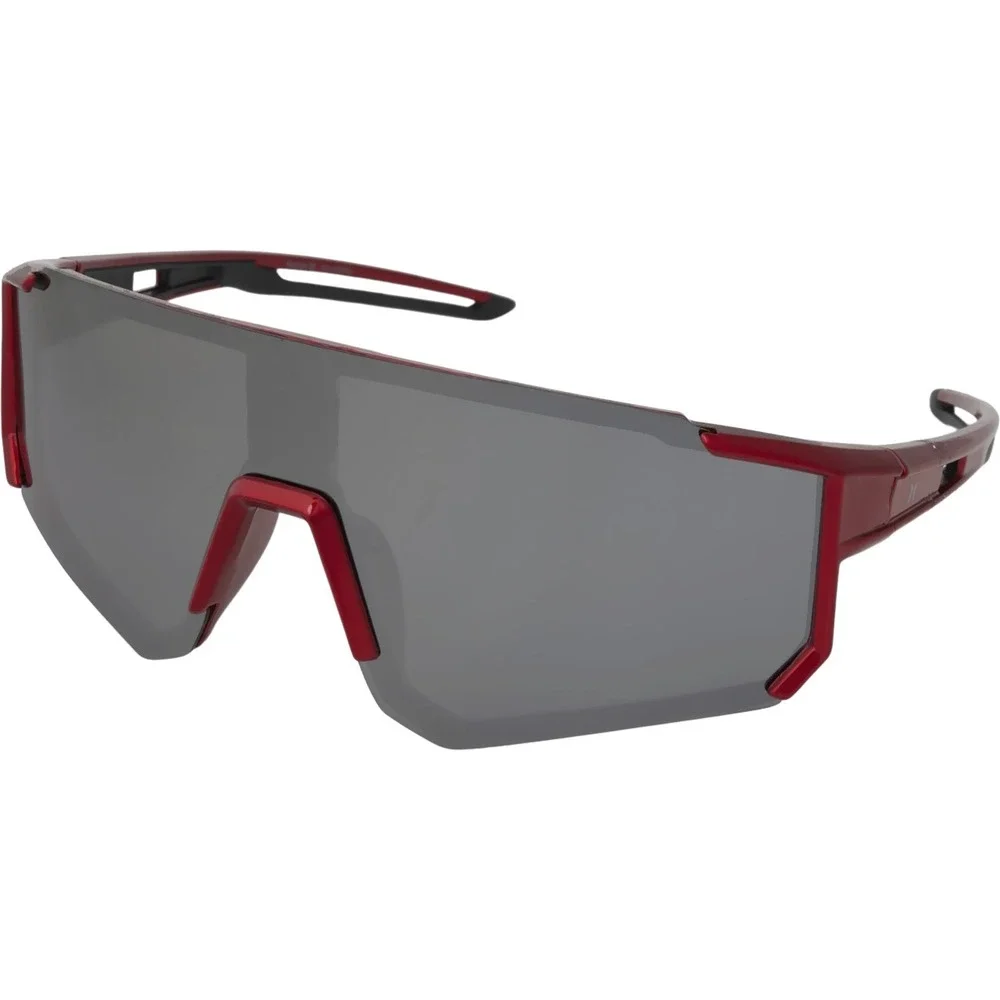 Hurley Semi-Rim Shield Polarized Sunglasses NWT Red / Grey - #47265-SUN2